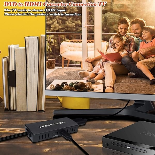 RuiPuo Adaptador Compuesto a HDMI, convertidor AV a HDMI, convertidor RCA a HDMI Compatible con Wii, PS One, PS2, PS3, VHS, VCR, Reproductores de DVD - Image 5