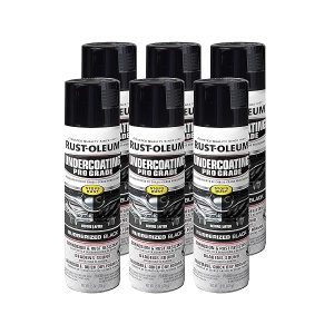 Rust-Oleum 248656 Spray de capa de grado profesional, 15 onzas (paquete de 6), negro, 90 onzas