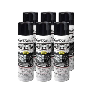 Rust-Oleum 248656 Spray de capa de grado profesional, 15 onzas (paquete de 6), negro, 90 onzas