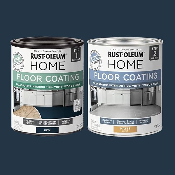 Rust-Oleum 367595 - Kit de revestimiento de piso para interiores, color azul marino mate - Image 3