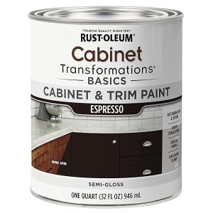 Rust-Oleum 372011 Transformations Basics - Pintura para gabinete y recorte, cuarto de galón, expreso, 32 onzas líquidas (paquete de 1)