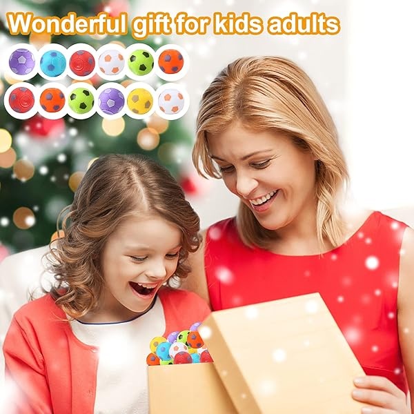 SCIONE - Paquete de 36 regalos de fiesta de fútbol para niños, bolsas de regalo para niños, pelotas de fútbol giratorias para niños, 4-8-12, bolsas de regalo, caja del tesoro, juguetes para aula, - Image 8
