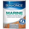 SEAL-ONCE Marine Ready Mix – Sellador de madera penetrante de 1 galón impermeabilizador y manchas (gris costero). Fórmula de COV ultra bajo a base de agua, para zonas de alta humedad para proteger muelles de madera, cubiertas y muelles