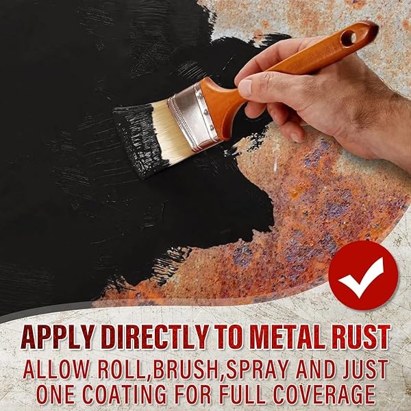 SMAPHY - Convertidor de óxido 2 en 1 e imprimación de metal, color negro brillante, pintura preventiva de óxido para una máxima protección contra el óxido, resistencia UV y resistencia al calor, - Image 6