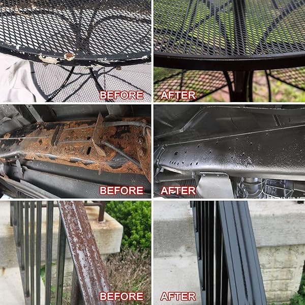 SMAPHY - Convertidor de óxido 2 en 1 e imprimación de metal, color negro brillante, pintura preventiva de óxido para una máxima protección contra el óxido, resistencia UV y resistencia al calor, - Image 7