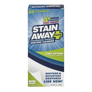 STAIN-AWAY PLUS DENTURE CLEANSER 8.1 OZ