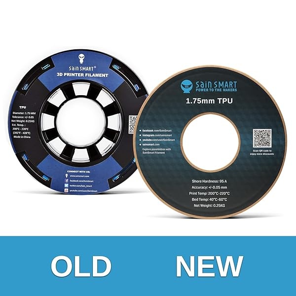SainSmart - Bobina pequeña de 1,75 mm de TPU, filamento 3D flexible, 250 g, precisión dimensional +/- 0,05 mm, Shore 95A, azul galaxia - Image 5