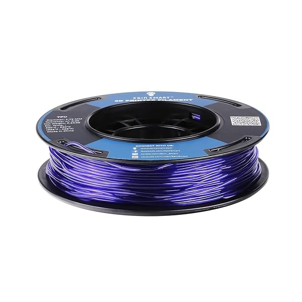 SainSmart Filamento de TPU flexible de 1,75 mm, de poliuretano termoplástico (TPU) 3D, 1,75 mm, 250 g, precisión dimensional de color translúcido +/- 0,05 mm - Image 3