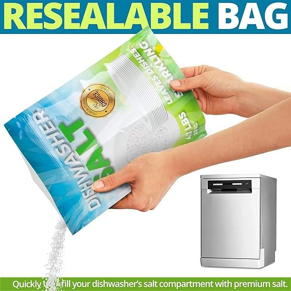 Sal para lavavajillas de 2,1 kg para suavizante – Recomendado para Meile, Bosch, Thermador, Whirlpool y todas las otras marcas - Image 5