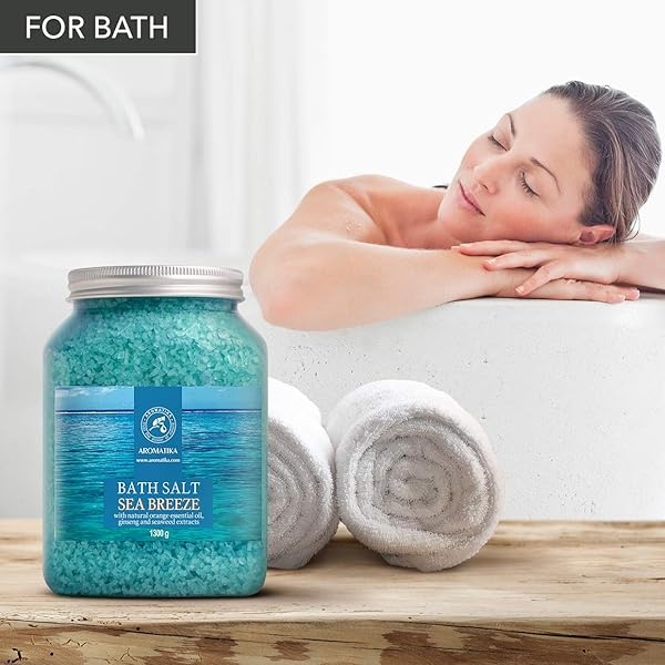Sales Marinas de Baño 1300g con Aceite Esencial Natural de Naranja - Extractos de Ginseng y Algas - 100% Natural Sal Marina para un Buen Sueño - Relajación - Belleza - Cuidado Corporal - Image 7
