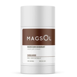 Sandalwood Magnesium Deodorant - Aluminum Free, Baking Soda Free, Alcohol Free, Cruelty Free, Sensitive Skin, All Natural, For Women Men Boys Girls Kids - 2.8 oz (Lasts over 4 months)