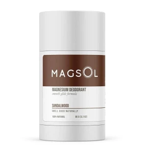 Sandalwood Magnesium Deodorant - Aluminum Free, Baking Soda Free, Alcohol Free, Cruelty Free, Sensitive Skin, All Natural, For Women Men Boys Girls Kids - 2.8 oz (Lasts over 4 months)