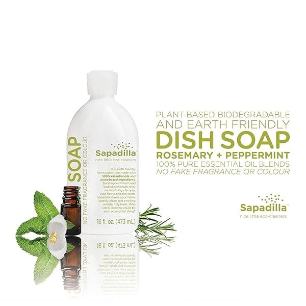 Sapadilla - Jabón de manos, transparente, romero + menta, 16 Ounces, Transparente - Image 4