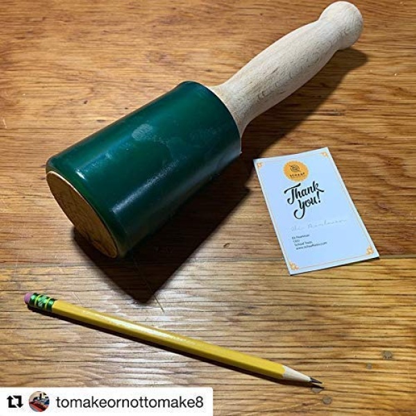 Schaaf - Herramientas para tallar madera de 15 onzas, pequeño mazo de madera, herramientas de madera, martillo de madera, mango cómodo que reduce la fatiga de la mano, ruido reductor de uretano, - Image 7