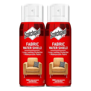 Scotchgard Protector de agua de tela, repelente al agua para ropa de primavera y verano y artículos de tapicería del hogar, protección duradera para tela de temporada, dos latas de 10 onzas