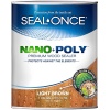 Sellador de madera de color café claro con poliuretano (transparente) a base de agua, bajo COV, impermeabilizante para cubiertas, vallas, revestimiento y casas de leña.