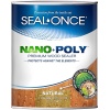 Sellador de madera penetrante natural con poliuretano (transparente) con base de agua, bajo COV, impermeabilizante para cubiertas, vallas, revestimiento y casas de leña. 1 galón