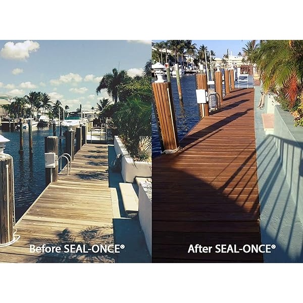 Sellador de madera penetrante natural con poliuretano (transparente) con base de agua, bajo COV, impermeabilizante para cubiertas, vallas, revestimiento y casas de leña. 1 galón - Image 8