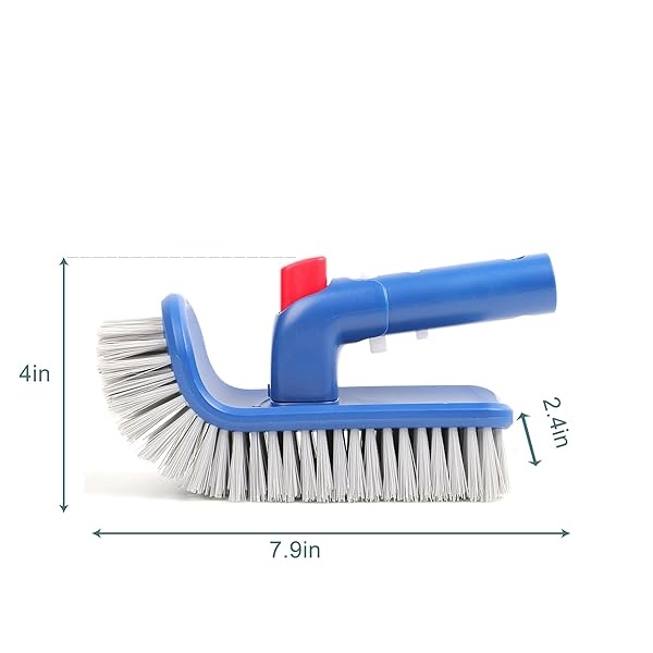 Sepetrel - Cabezal de cepillo para polvo de piscina para limpiar paredes de piscina, escalones y esquinas, cepillos giratorios de mano, para piscina en el piso, spa, baño, tina de hidromasaje, cocina - Image 6
