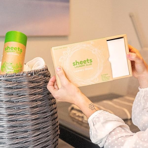 Sheets Laundry Club - Hasta 100 cargas - 50 hojas - Como se ve en Shark Tank - Hojas de detergente para ropa - Sin fragancia - Sin jarra de plástico - Nueva tecnología sin líquido - Ecológico ligero - Image 5