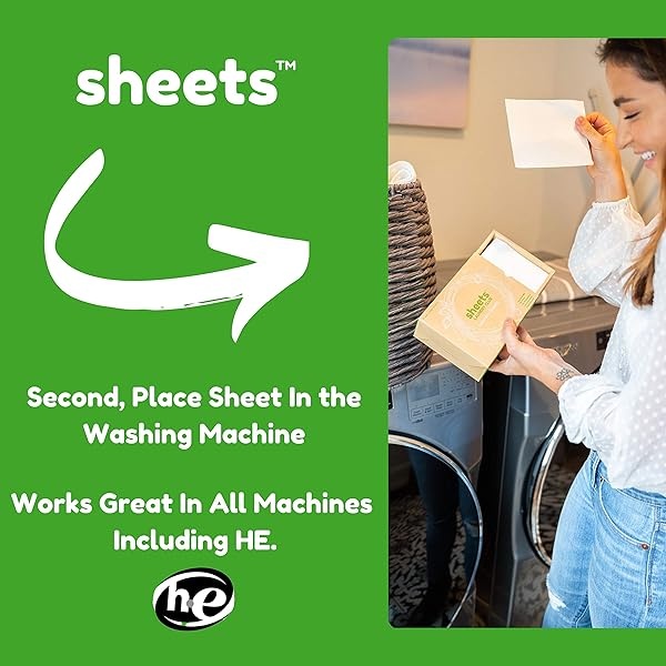 Sheets Laundry Club - Hasta 100 cargas - 50 hojas - Como se ve en Shark Tank - Hojas de detergente para ropa - Sin fragancia - Sin jarra de plástico - Nueva tecnología sin líquido - Ecológico ligero - Image 8