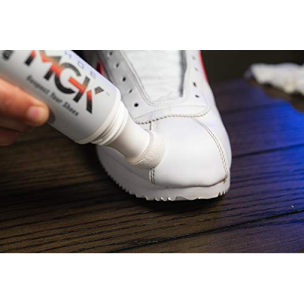 Shoe MGK MVP Kit limpiador de zapatos limpiador y acondicionador de zapatos, repelente de agua y manchas, retoque y cepillo para polvo blanco, Azul, Mediem - Image 7