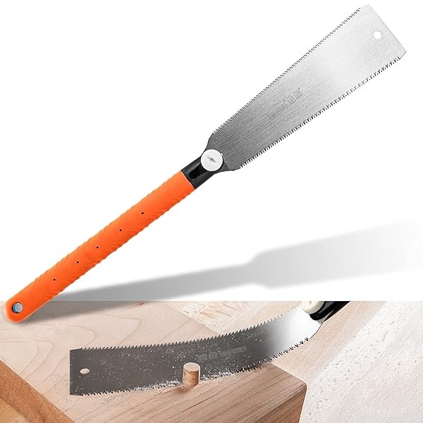 Sierra japonesa de 22-1/2 pulgadas de corte a mano Ryoba Sierras de tracción flexibles de doble filo de 10 pulgadas de hoja de acero endurecido por impulso para carpintería