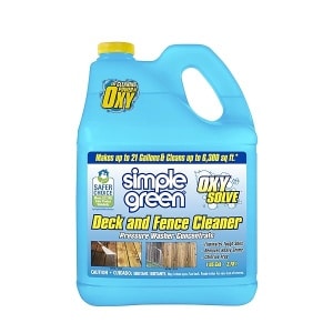Simple Green Oxy Solve Limpiador a presión de cubierta y cerca, pajita incolora a pálida, sin perfume, 128 onzas líquidas (el embalaje puede variar)