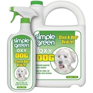Simple Green Oxy oxidante de Manchas y olores para Perros - Limpiador de peróxido para orina, heces, vómitos, Baba