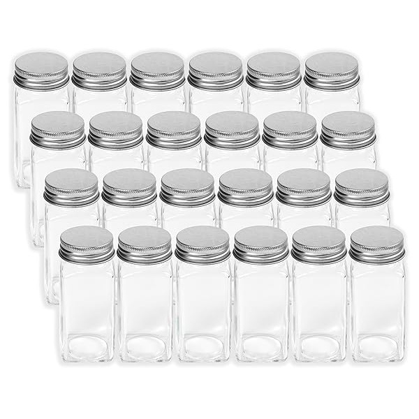 Simple Houseware - Frascos cuadrados de 4 onzas con etiquetas - Image 4