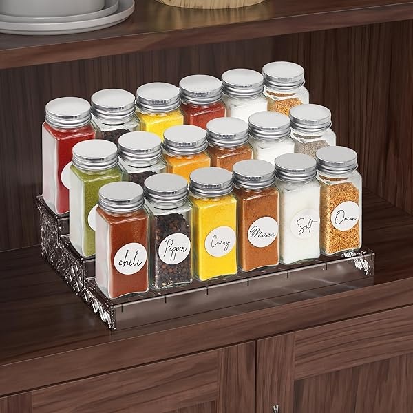 Simple Houseware - Frascos cuadrados de 4 onzas con etiquetas - Image 6