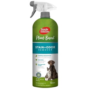 Simple Solution - Eliminador de Manchas y olores a Base de Plantas | Fórmula enzimática Natural y probacteriana Hecha con Ingredientes Naturales y de Calidad a Base de Plantas | 32 oz