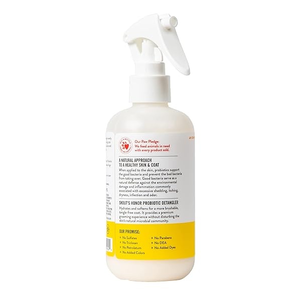 Skout's Honor: Desenredador probiótico – 8 fl oz – Hidrata y desodoriza el pelo, soporta las defensas naturales de mascotas, pH equilibrado y libre de sulfatos con aceite de aguacate - Image 4