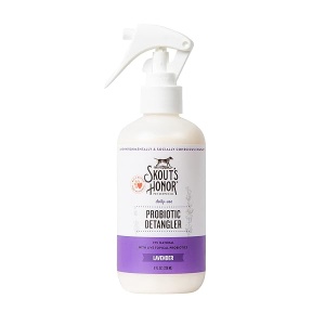 Skout's Honor: Desenredador probiótico – 8 fl oz – Hidrata y desodoriza el pelo, soporta las defensas naturales de mascotas, pH equilibrado y libre de sulfatos con aceite de aguacate