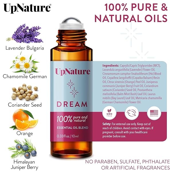 Sleep Oil Roll-On - Peace and Calming Essential Oil Roller for Sweet Dreams and Serenity - Lavender and Chamomile Blend - Easy Application - High-Quality - Leak-Proof Rollerball - No Diffuser Needed! - Image 4