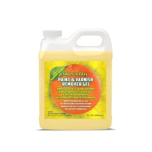 Smart 'n Easy Gel removedor de pintura y barniz – Eliminador de pintura fácil – Tiras múltiples capas de acrílico, látex, aceite y pinturas y barnices a base de agua, aroma cítrico naranja – 32 onzas
