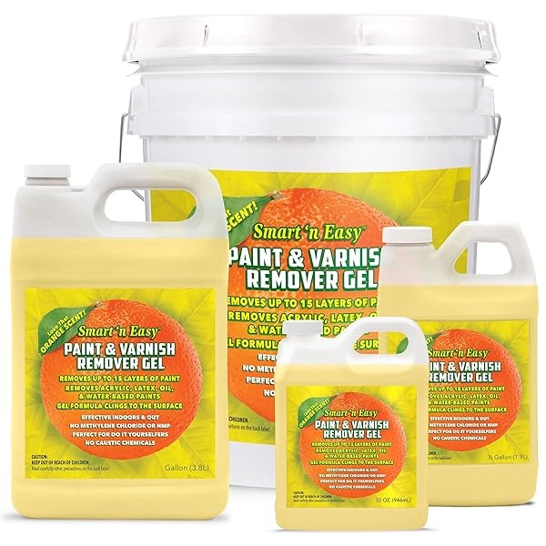 Smart 'n Easy Gel removedor de pintura y barniz – Eliminador de pintura fácil – Tiras múltiples capas de acrílico, látex, aceite y pinturas y barnices a base de agua, aroma cítrico naranja – 32 onzas - Image 8