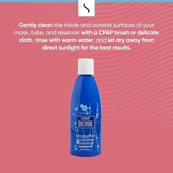 Snugell™ - Solución neutralizante para el lavado de CPAP, paquete de 1 botella, 8 onzas, aroma cítrico fresco - Image 6