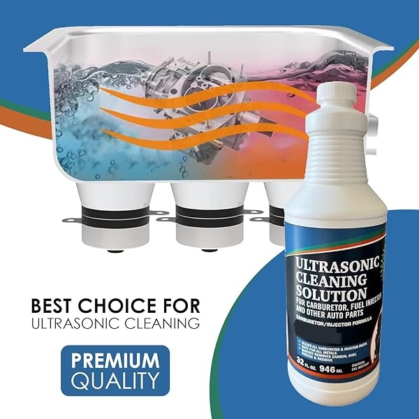 Solución limpiadora ultrasónica para carburadores y piezas del motor, solución de limpieza ultrasónica y compuesto de lavado para lavadoras ultrasónicas y de inmersión, concentrado (32 oz) - Image 4