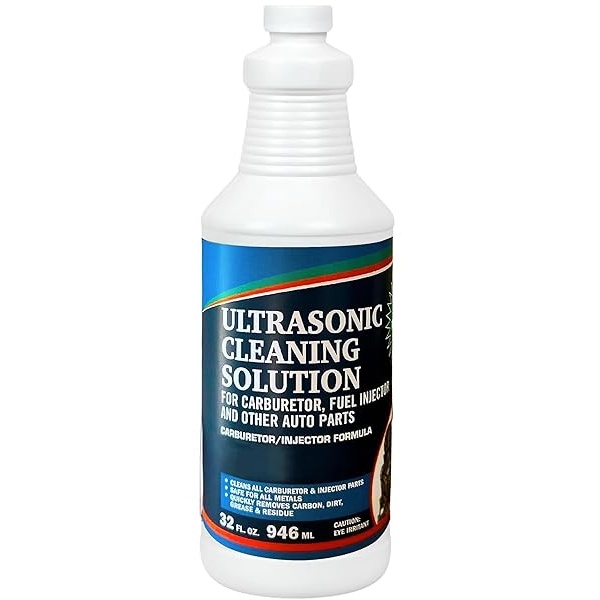 Solución limpiadora ultrasónica para carburadores y piezas del motor, solución de limpieza ultrasónica y compuesto de lavado para lavadoras ultrasónicas y de inmersión, concentrado (32 oz)