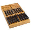 Soporte para cuchillos, juego de cuchillos y cajones de almacenamiento para 16 cuchillos