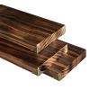Soroel Juego de 3 estantes flotantes de madera rústica con soportes resistentes, estante de almacenamiento flotante de esquina ancha para montaje en pared, estantería pequeña para dormitorio, baño, color marrón - 40 cm
