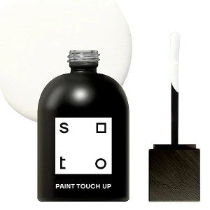 Soto - Pintura blanca para retocar, aparato + porcelana, acabado brillante (No. 06 Gesso Blanco: 1.5 oz/45 mililitros de esmalte + reparación de tina para tina, azulejos, electrodomésticos, interiores y exteriores