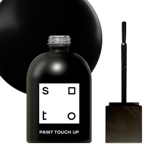Soto - Pintura negra para retocar, aparato + porcelana, acabado brillante (No. 70 Marte Negro: 1.5 oz/45 mililitros de esmalte + reparación de tina para tina, azulejos, electrodomésticos, interior/exterior
