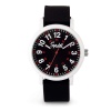 Speidel Original Scrub Watch – Colores médicos, esfera fácil de leer, segunda mano, resistente al agua, Negro con funda blanca.