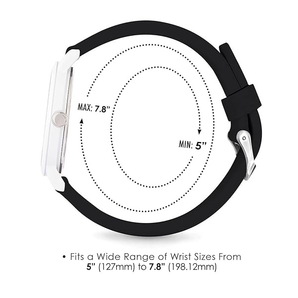 Speidel Original Scrub Watch – Colores médicos, esfera fácil de leer, segunda mano, resistente al agua, Negro con funda blanca. - Image 6