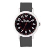 Speidel Original Scrub Watch – colores médicos médicos, esfera fácil de leer, segunda mano, resistente al agua, Gris con funda blanca