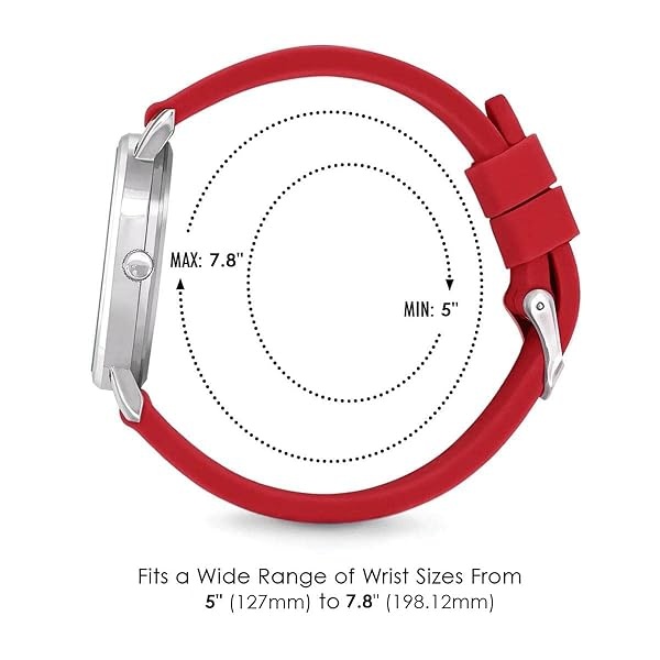 Speidel Original Scrub Watch – colores médicos médicos, esfera fácil de leer, segunda mano, resistente al agua, Rojo - Image 6