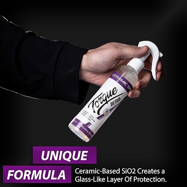 Spray de cerámica con detalle de torsión, fácil de aplicar, spray de revestimiento de cerámica, fórmula de sílice patentada (Nano SiO2) sella y protege la capa transparente del automóvil, protección hidrofóbica y brillo de alto brillo (8 fl. oz (paquete de 2) - Image 3