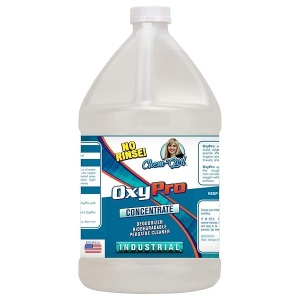 Spray de limpieza de superficies de peróxido concentrado + removedor de manchas y manchas | sin cloro y seguro de color – alfombras, tapicería, lavandería, lechada, áreas de mascotas, agua dura, óxido + más de 1 galón